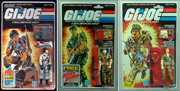 Muñecos años 80 Gi Joe en sus blisters originales